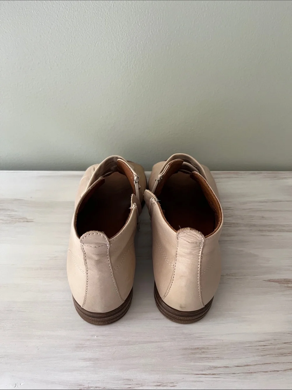 Miz Mooz Beige Leather  Sandal Booties